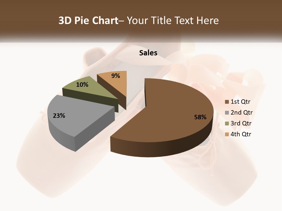 A Pair Of Ballet Shoes On A White Background PowerPoint Template