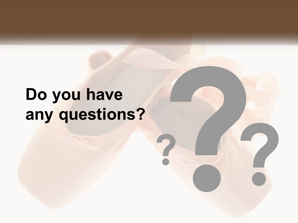 A Pair Of Ballet Shoes On A White Background PowerPoint Template