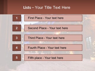 A Snowy Street With People Walking Down It PowerPoint Template
