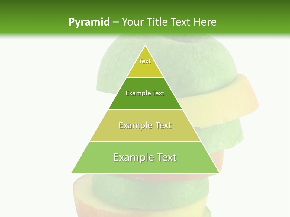 A Green Apple With A Straw In The Middle Of It PowerPoint Template