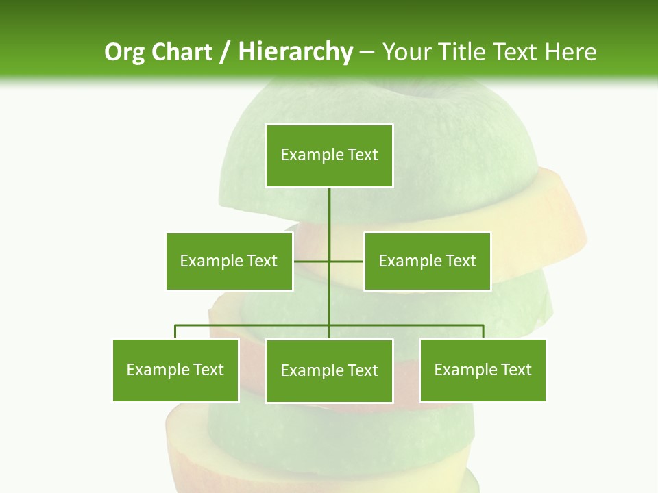 A Green Apple With A Straw In The Middle Of It PowerPoint Template