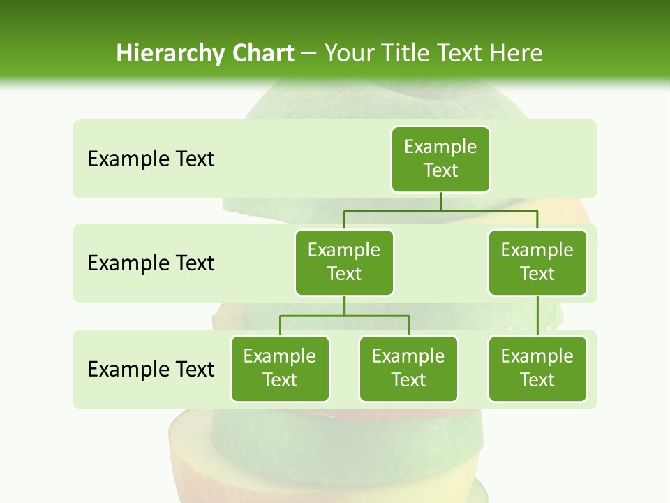 A Green Apple With A Straw In The Middle Of It PowerPoint Template