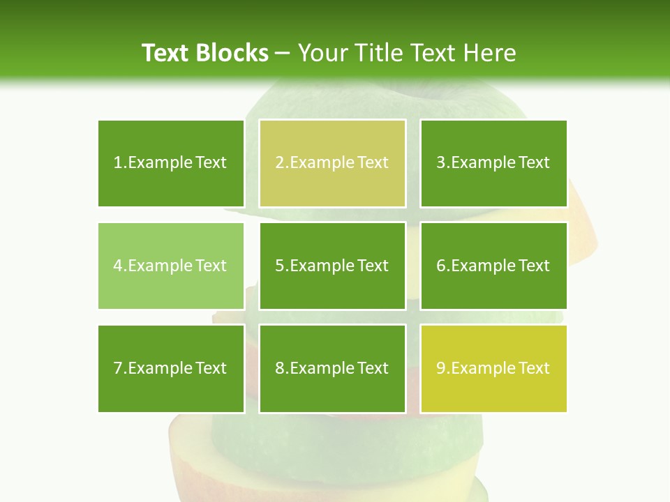 A Green Apple With A Straw In The Middle Of It PowerPoint Template