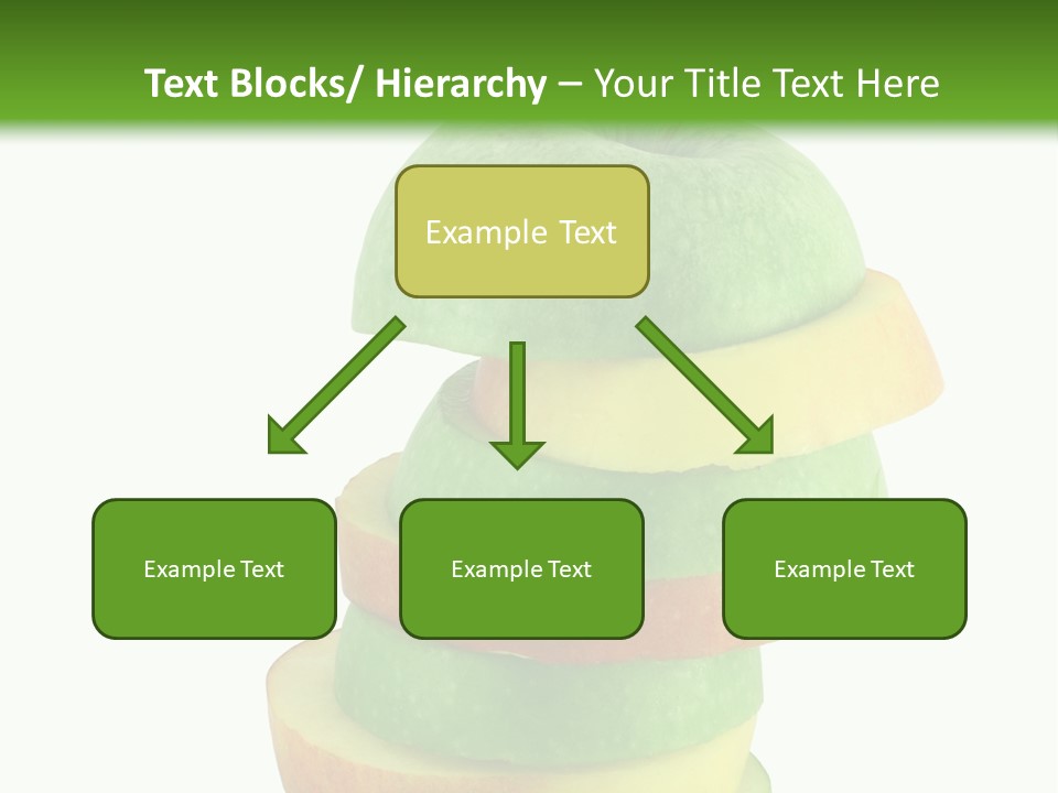 A Green Apple With A Straw In The Middle Of It PowerPoint Template
