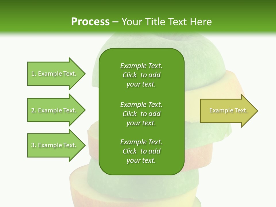 A Green Apple With A Straw In The Middle Of It PowerPoint Template