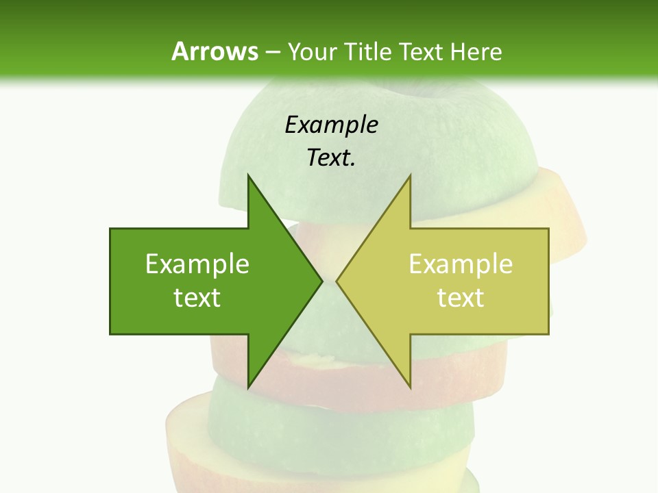 A Green Apple With A Straw In The Middle Of It PowerPoint Template
