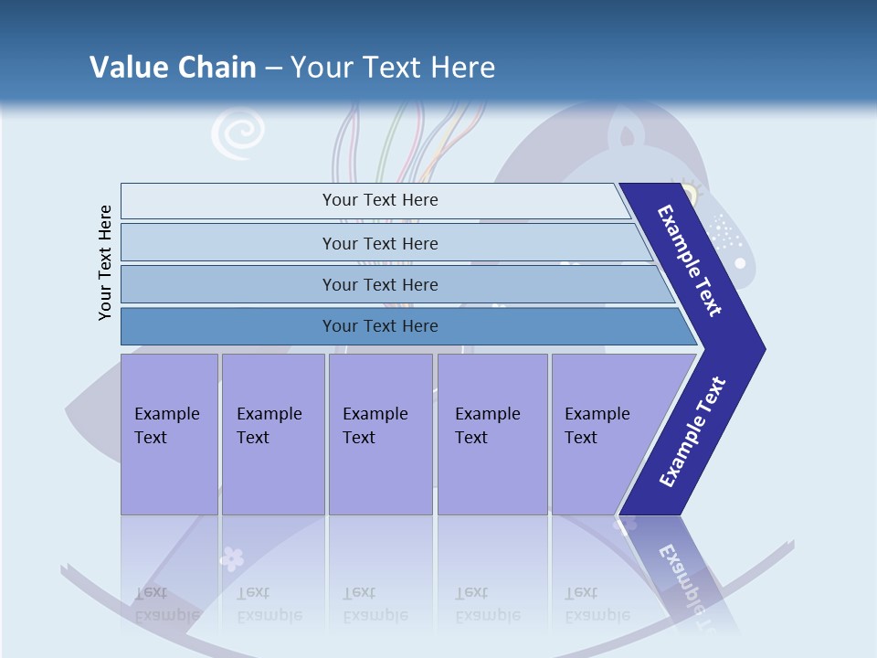 A Blue Horse With Balloons And Presents On It's Back PowerPoint Template