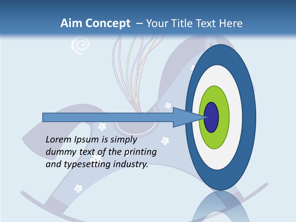 A Blue Horse With Balloons And Presents On It's Back PowerPoint Template