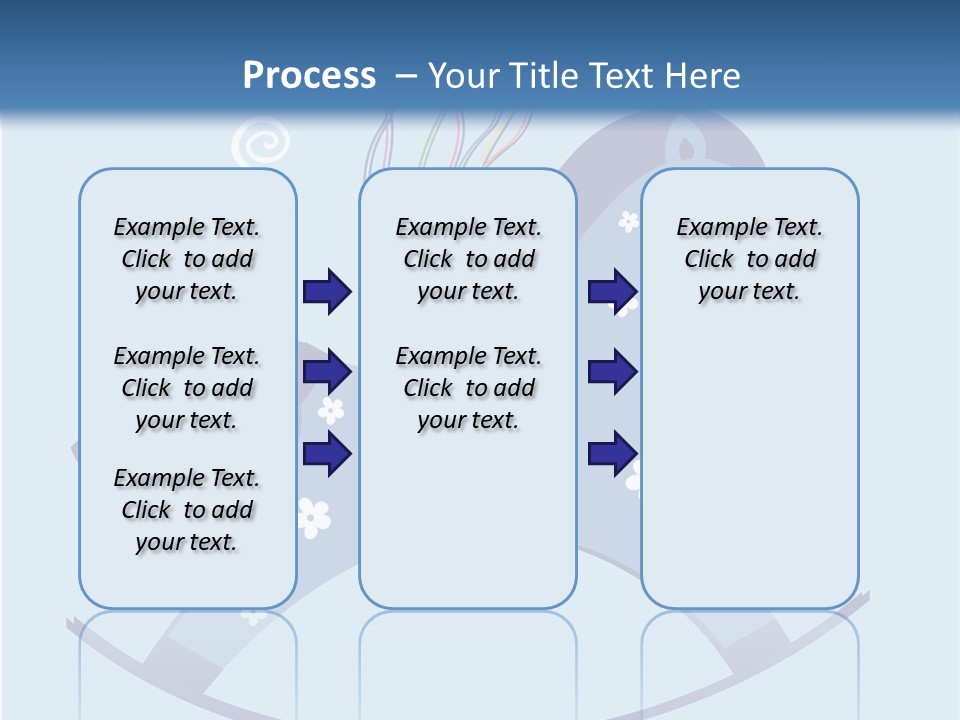 A Blue Horse With Balloons And Presents On It's Back PowerPoint Template