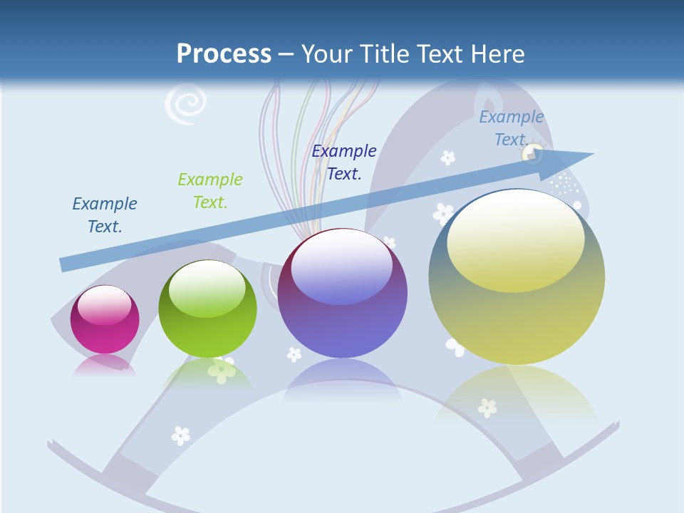 A Blue Horse With Balloons And Presents On It's Back PowerPoint Template