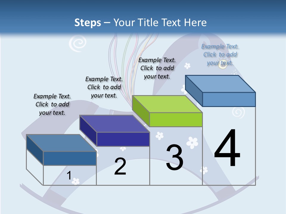 A Blue Horse With Balloons And Presents On It's Back PowerPoint Template