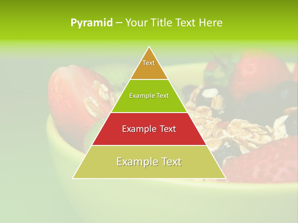 A Bowl Of Fruit Is Shown With A Green Background PowerPoint Template