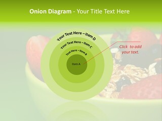 A Bowl Of Fruit Is Shown With A Green Background PowerPoint Template