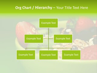 A Bowl Of Fruit Is Shown With A Green Background PowerPoint Template
