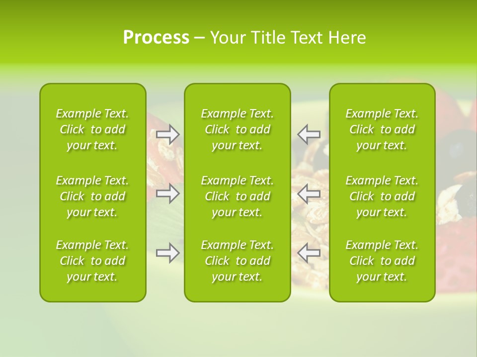 A Bowl Of Fruit Is Shown With A Green Background PowerPoint Template
