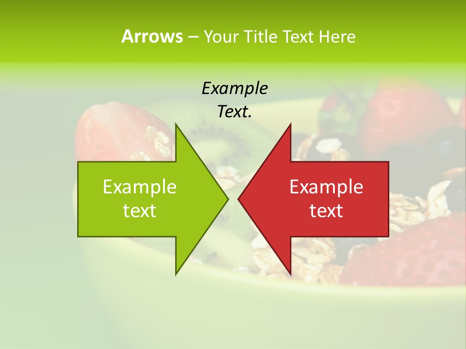 A Bowl Of Fruit Is Shown With A Green Background PowerPoint Template