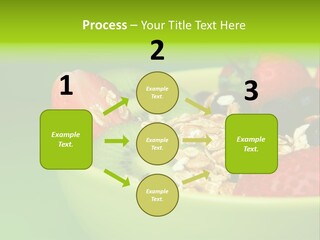 A Bowl Of Fruit Is Shown With A Green Background PowerPoint Template