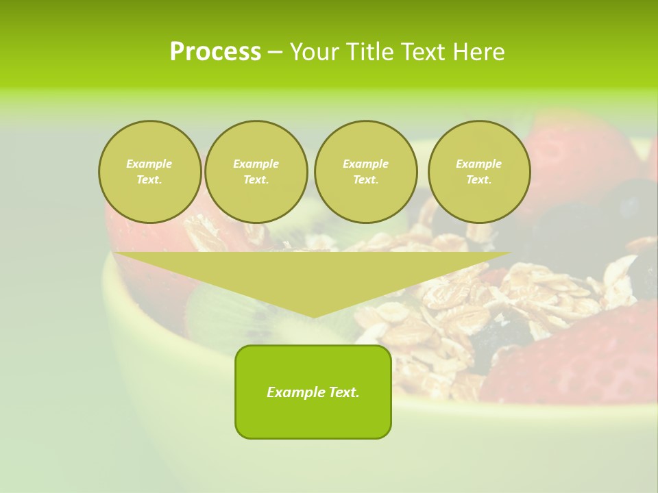 A Bowl Of Fruit Is Shown With A Green Background PowerPoint Template