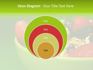 A Bowl Of Fruit Is Shown With A Green Background PowerPoint Template