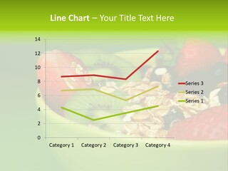 A Bowl Of Fruit Is Shown With A Green Background PowerPoint Template