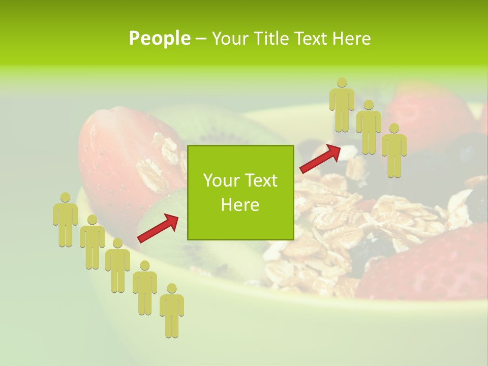 A Bowl Of Fruit Is Shown With A Green Background PowerPoint Template
