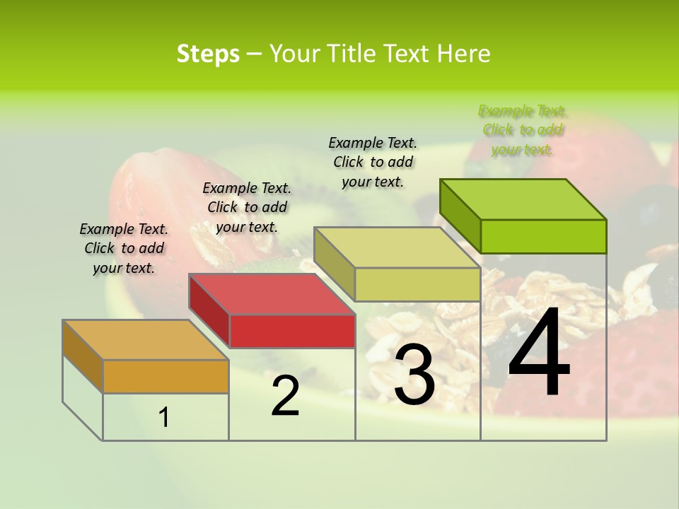A Bowl Of Fruit Is Shown With A Green Background PowerPoint Template