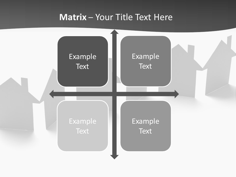 A Row Of Houses With A White Background PowerPoint Template
