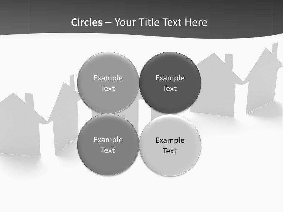 A Row Of Houses With A White Background PowerPoint Template