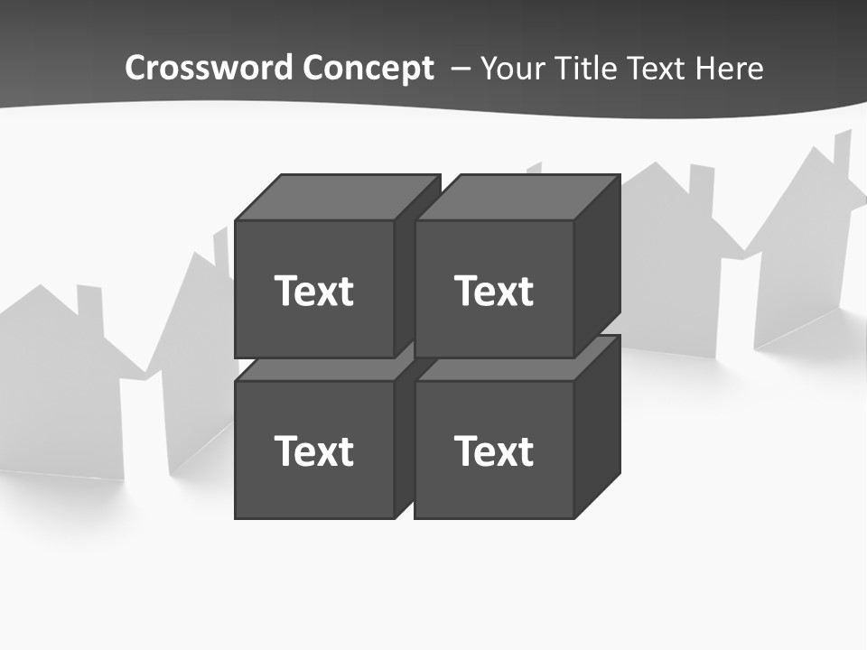 A Row Of Houses With A White Background PowerPoint Template