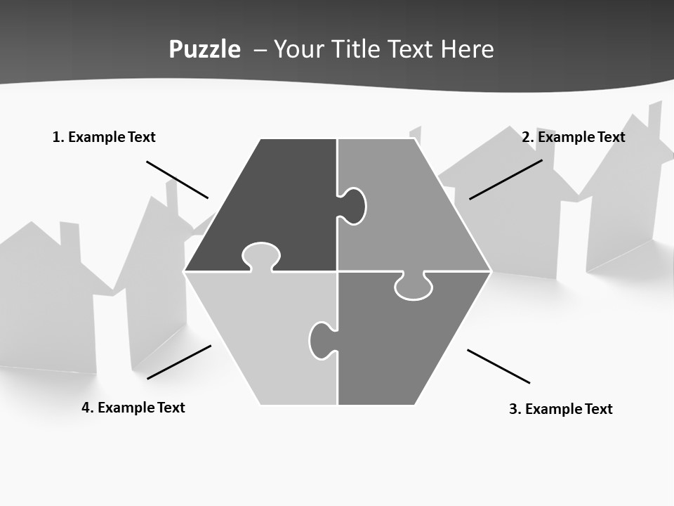 A Row Of Houses With A White Background PowerPoint Template