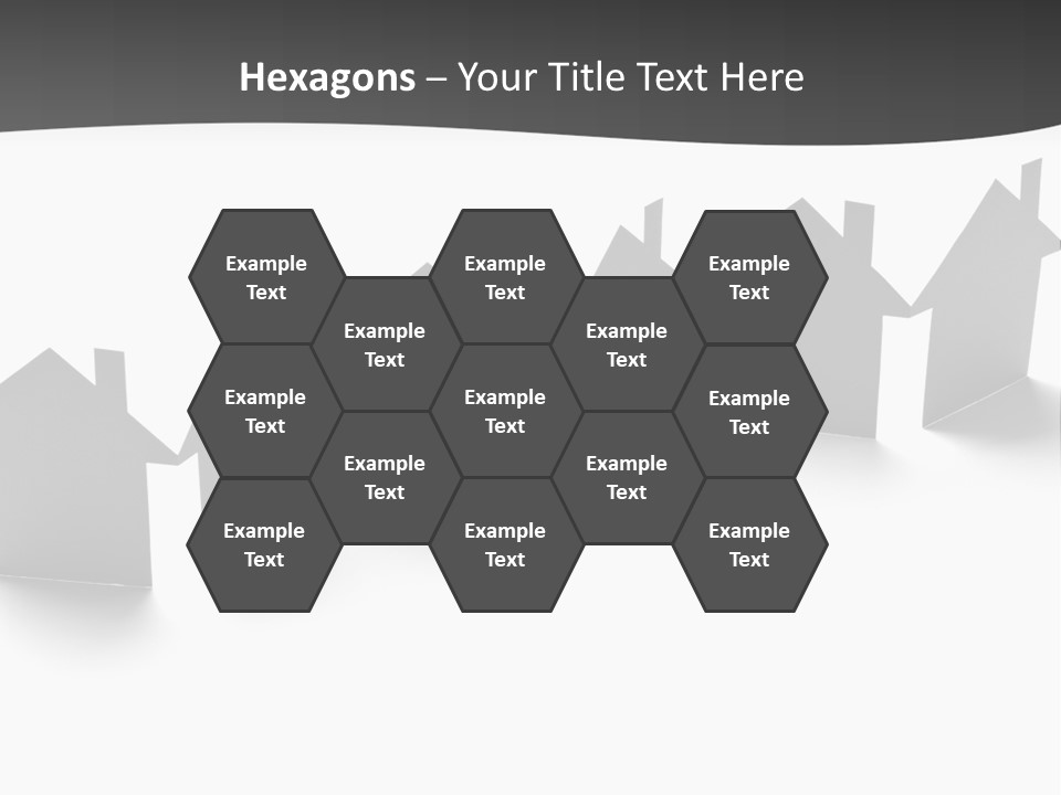 A Row Of Houses With A White Background PowerPoint Template