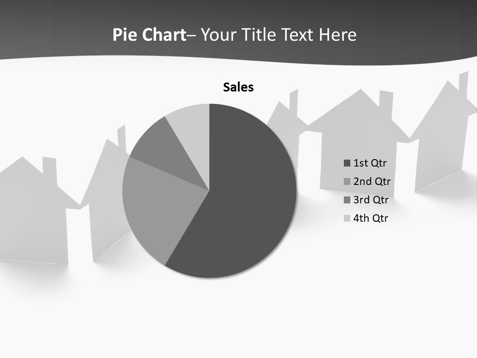 A Row Of Houses With A White Background PowerPoint Template