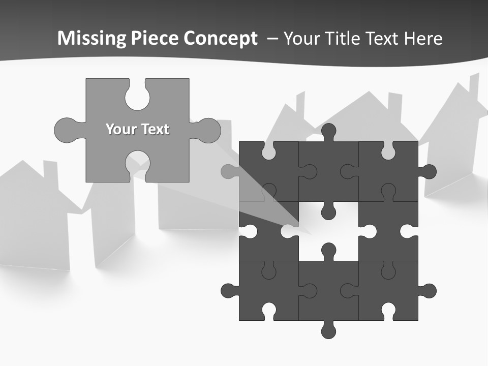 A Row Of Houses With A White Background PowerPoint Template