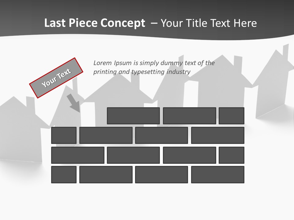 A Row Of Houses With A White Background PowerPoint Template