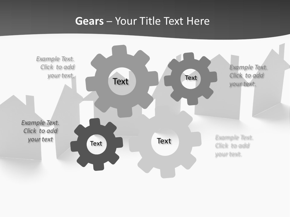 A Row Of Houses With A White Background PowerPoint Template