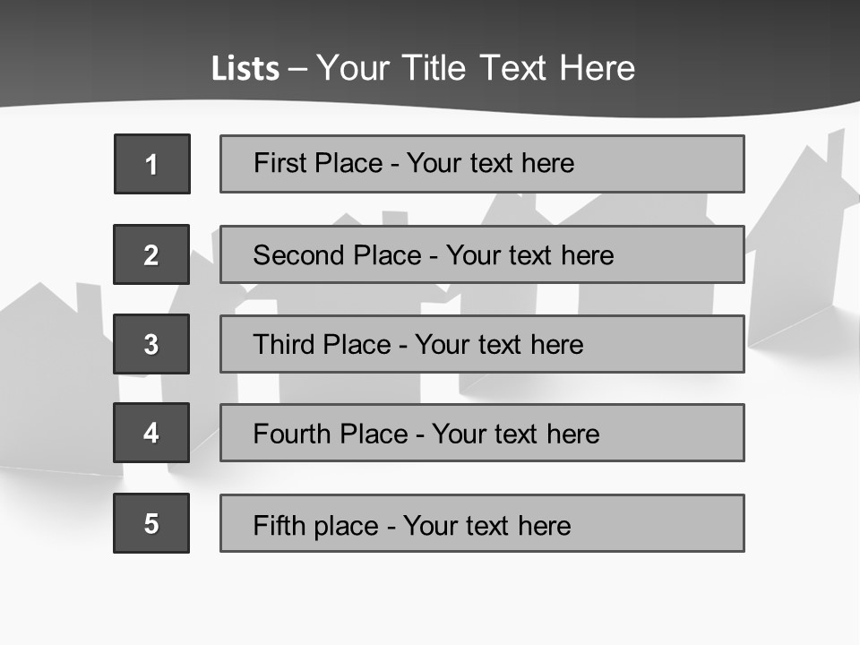 A Row Of Houses With A White Background PowerPoint Template