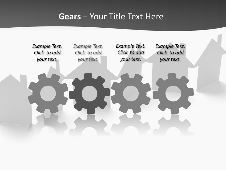 A Row Of Houses With A White Background PowerPoint Template