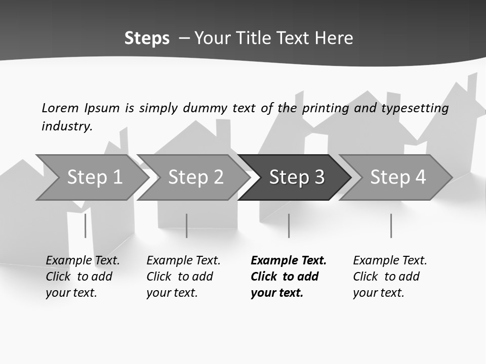A Row Of Houses With A White Background PowerPoint Template