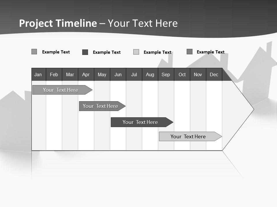 A Row Of Houses With A White Background PowerPoint Template