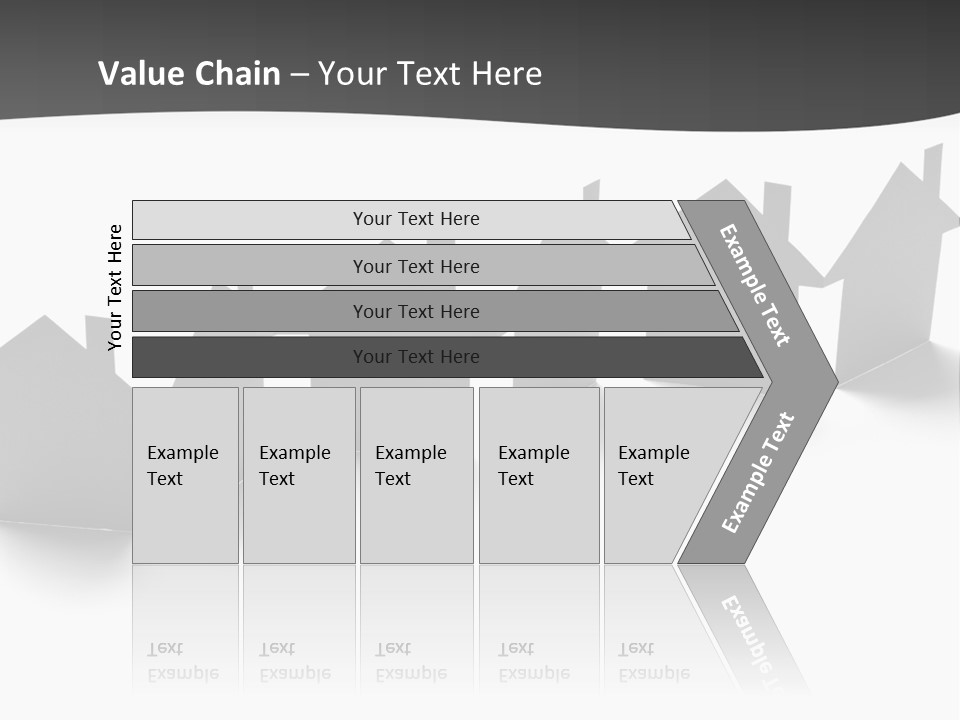 A Row Of Houses With A White Background PowerPoint Template
