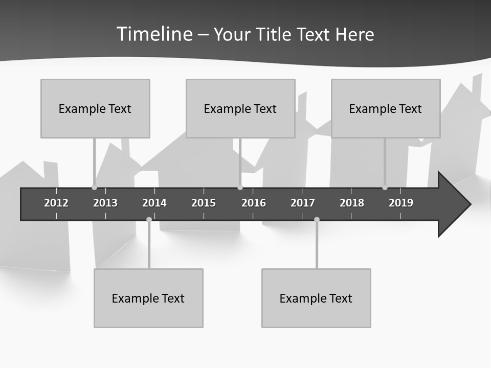 A Row Of Houses With A White Background PowerPoint Template