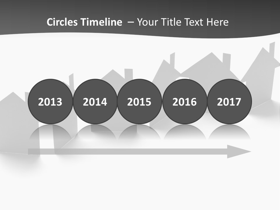 A Row Of Houses With A White Background PowerPoint Template