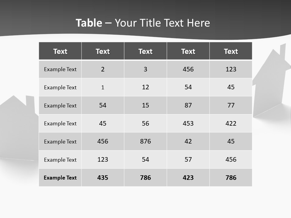 A Row Of Houses With A White Background PowerPoint Template