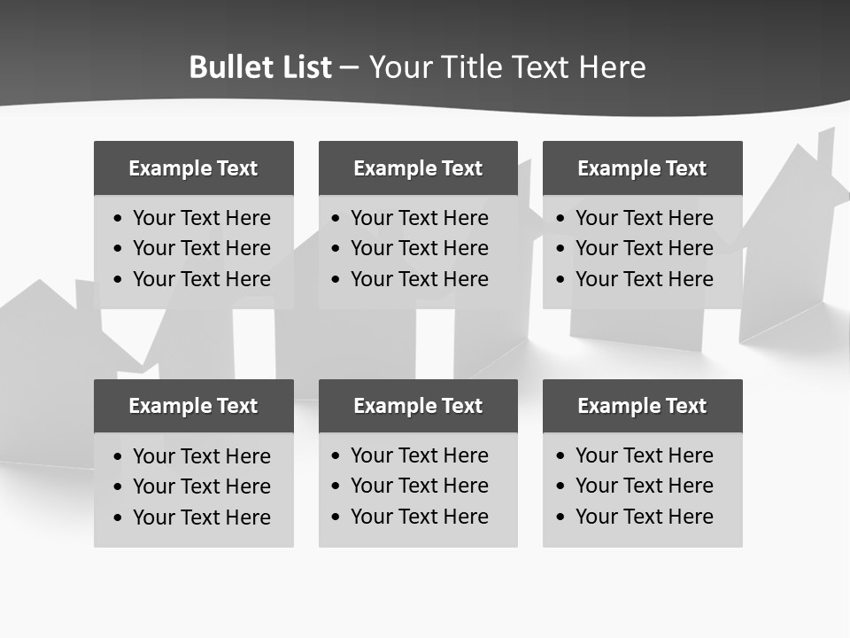 A Row Of Houses With A White Background PowerPoint Template