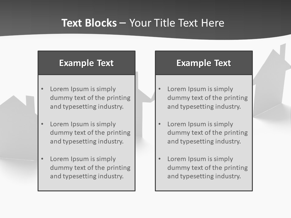 A Row Of Houses With A White Background PowerPoint Template