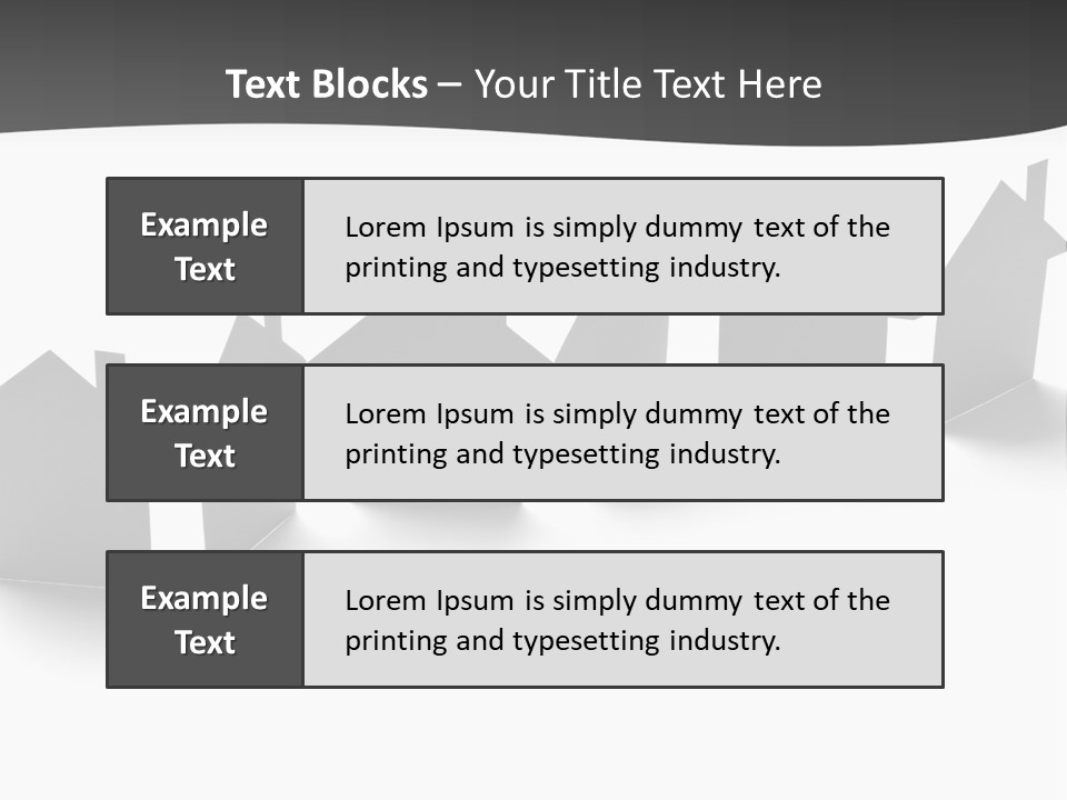 A Row Of Houses With A White Background PowerPoint Template