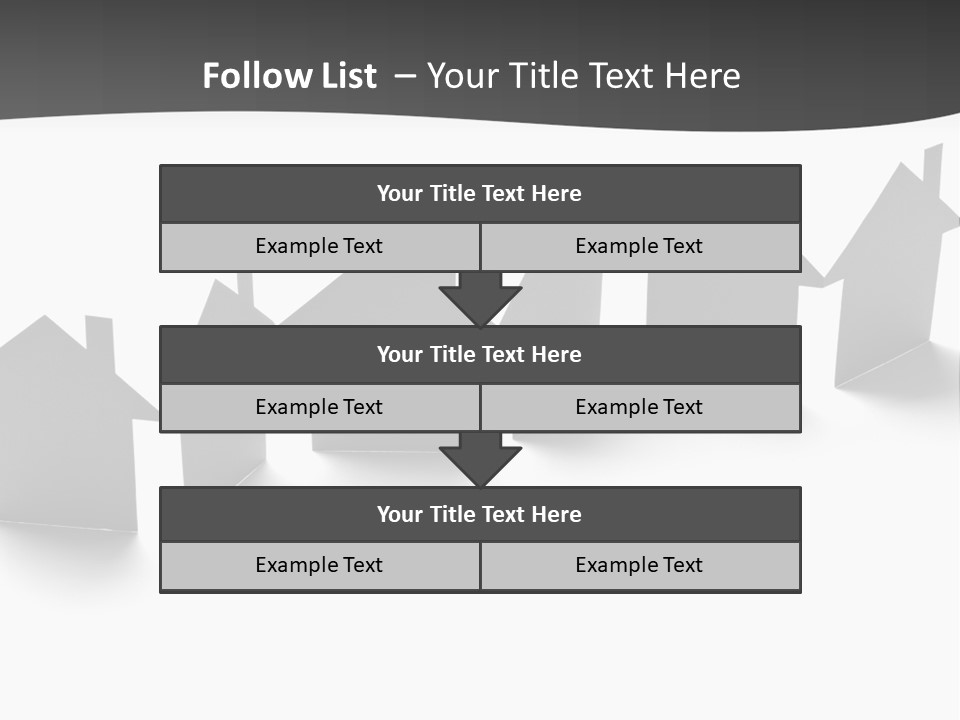 A Row Of Houses With A White Background PowerPoint Template