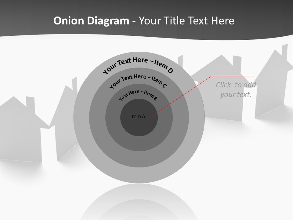 A Row Of Houses With A White Background PowerPoint Template