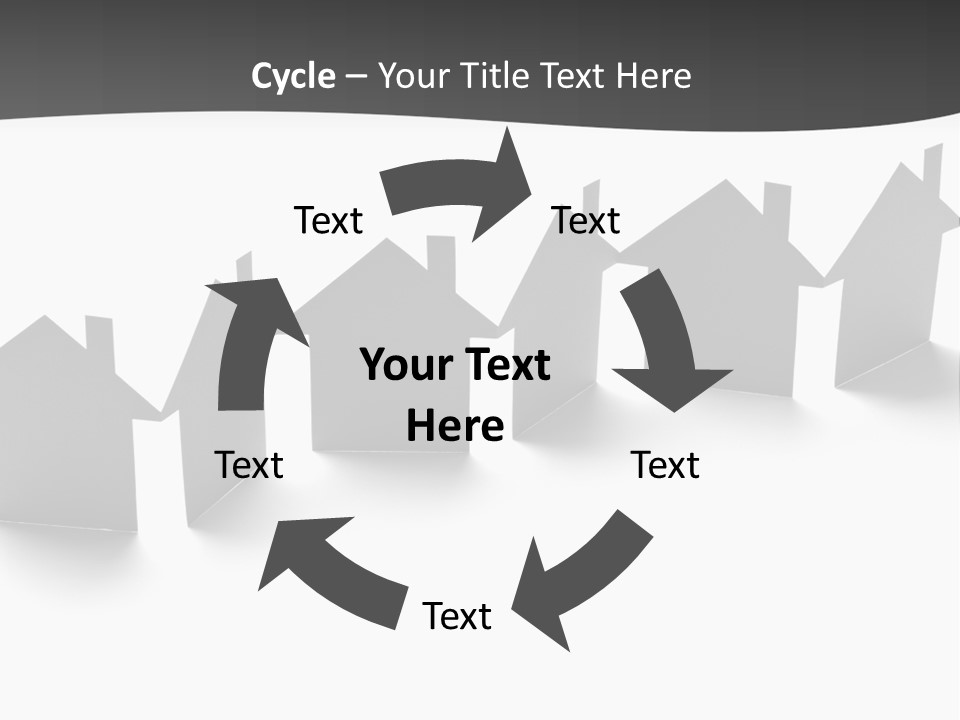 A Row Of Houses With A White Background PowerPoint Template