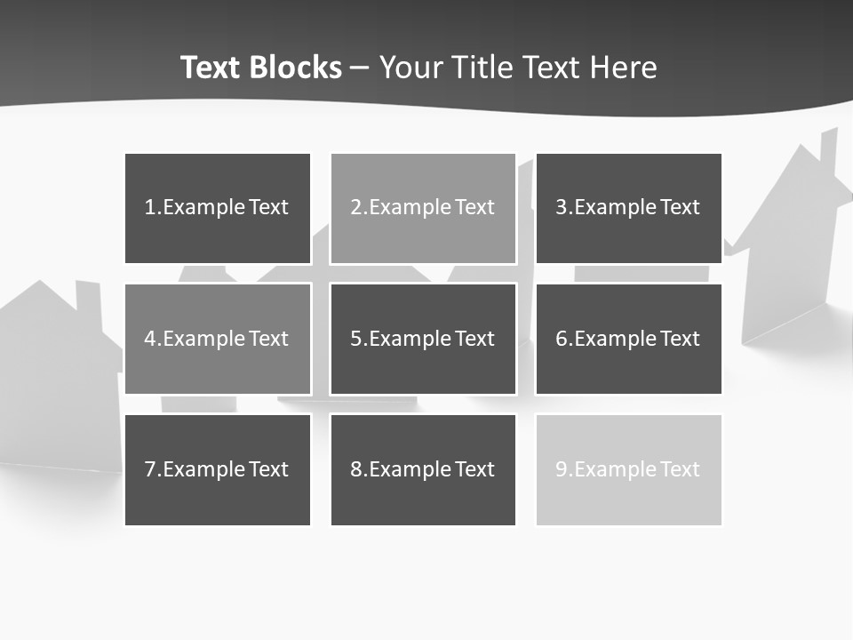 A Row Of Houses With A White Background PowerPoint Template
